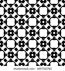 Black and white pattern. Abstract seamless geometric pattern.