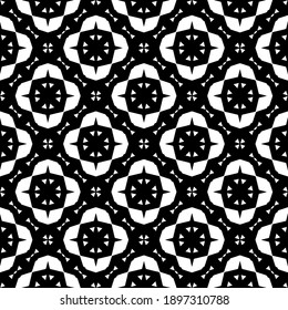 Black and white pattern. Abstract seamless geometric pattern.