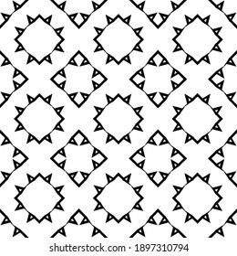 Black and white pattern. Abstract seamless geometric pattern.