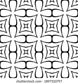 Black and white pattern. Abstract seamless geometric pattern.