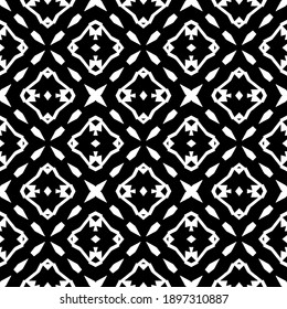 Black and white pattern. Abstract seamless geometric pattern.