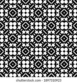 Black and white pattern. Abstract seamless geometric pattern.
