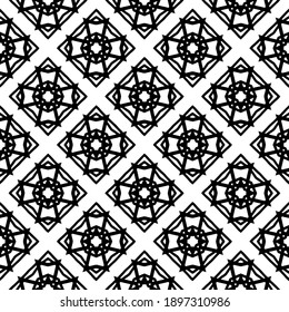Black and white pattern. Abstract seamless geometric pattern.
