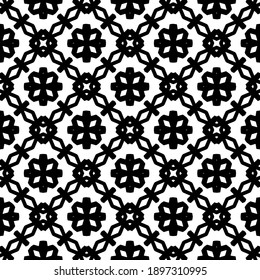 Black and white pattern. Abstract seamless geometric pattern.
