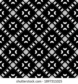 Black and white pattern. Abstract seamless geometric pattern.