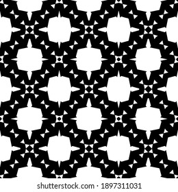 Black and white pattern. Abstract seamless geometric pattern.