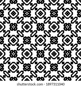 Black and white pattern. Abstract seamless geometric pattern.