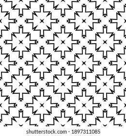 Black and white pattern. Abstract seamless geometric pattern.