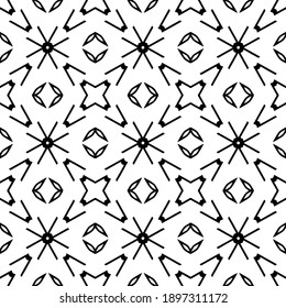 Black and white pattern. Abstract seamless geometric pattern.