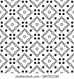 Black and white pattern. Abstract seamless geometric pattern.
