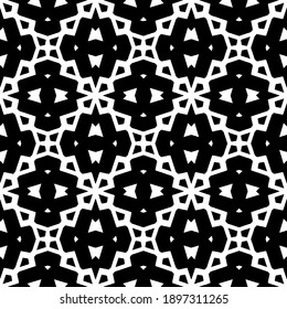 Black and white pattern. Abstract seamless geometric pattern.
