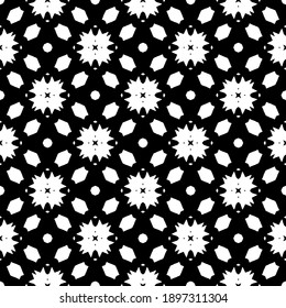 Black and white pattern. Abstract seamless geometric pattern.