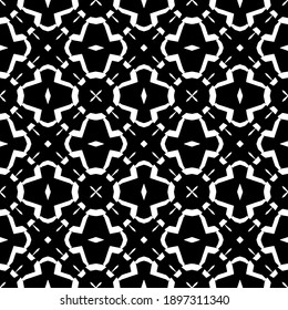 Black and white pattern. Abstract seamless geometric pattern.