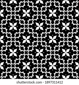 Black and white pattern. Abstract seamless geometric pattern.