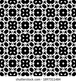 Black and white pattern. Abstract seamless geometric pattern.