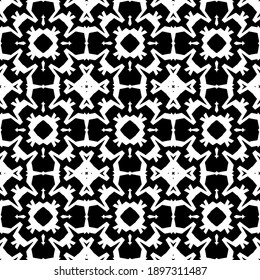 Black and white pattern. Abstract seamless geometric pattern.