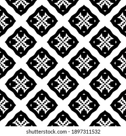 Black and white pattern. Abstract seamless geometric pattern.