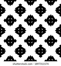 Black and white pattern. Abstract seamless geometric pattern.