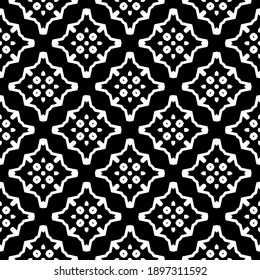 Schwarz-Weiß-Muster. Abstraktes, nahtloses geometrisches Muster.