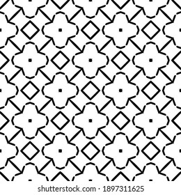 Black and white pattern. Abstract seamless geometric pattern.