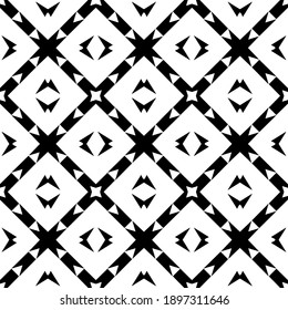 Black and white pattern. Abstract seamless geometric pattern.