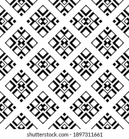 Black and white pattern. Abstract seamless geometric pattern.