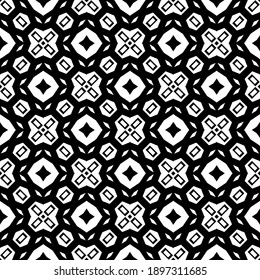 Black and white pattern. Abstract seamless geometric pattern.