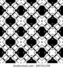 Black and white pattern. Abstract seamless geometric pattern.