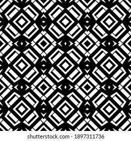 Black and white pattern. Abstract seamless geometric pattern.
