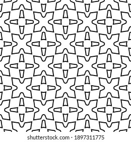 Black and white pattern. Abstract seamless geometric pattern.