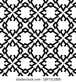 Black and white pattern. Abstract seamless geometric pattern.