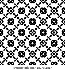 Black and white pattern. Abstract seamless geometric pattern.