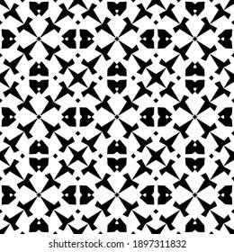 Black and white pattern. Abstract seamless geometric pattern.