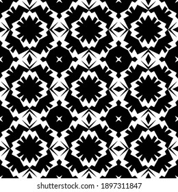 Schwarz-Weiß-Muster. Abstraktes, nahtloses geometrisches Muster.