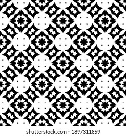 Black and white pattern. Abstract seamless geometric pattern.
