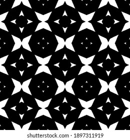 Black and white pattern. Abstract seamless geometric pattern.