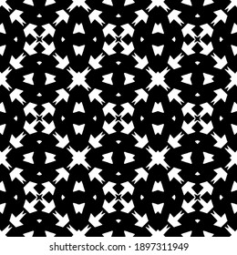 Black and white pattern. Abstract seamless geometric pattern.