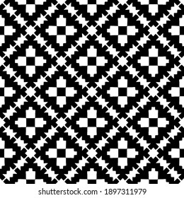 Black and white pattern. Abstract seamless geometric pattern.