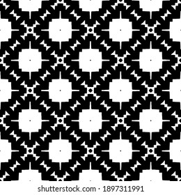 Black and white pattern. Abstract seamless geometric pattern.