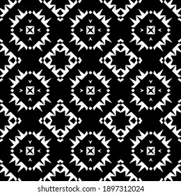 Black and white pattern. Abstract seamless geometric pattern.