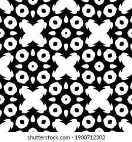 
Patrón blanco y negro. Resumen de un patrón geométrico sin fisuras.