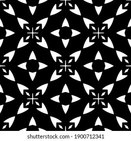 
Black and white pattern. Abstract seamless geometric pattern.