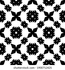 
Black and white pattern. Abstract seamless geometric pattern.