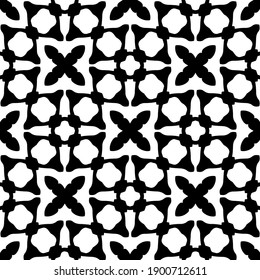 Black and white pattern. Abstract seamless geometric pattern.