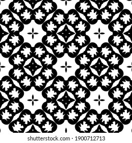 Black and white pattern. Abstract seamless geometric pattern.