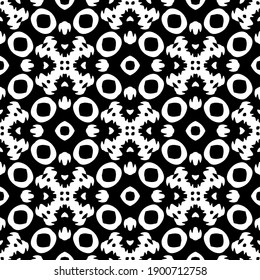 Black and white pattern. Abstract seamless geometric pattern.