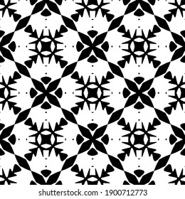 
Schwarz-Weiß-Muster. Abstraktes, nahtloses geometrisches Muster.