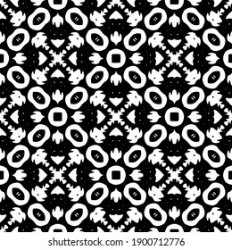 Black and white pattern. Abstract seamless geometric pattern.