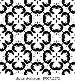 Black and white pattern. Abstract seamless geometric pattern.