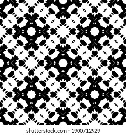 Black and white pattern. Abstract seamless geometric pattern.